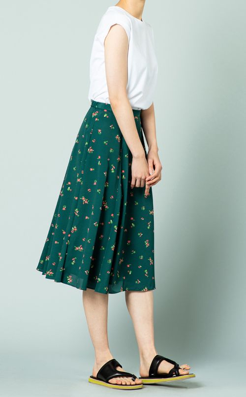 フラワープリントフレアスカート