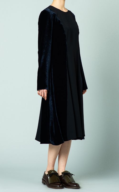 ベロア切替ワンピース