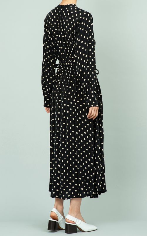 ドットロングスリーブワンピース