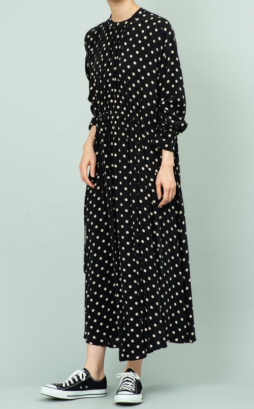 ドットロングスリーブワンピース