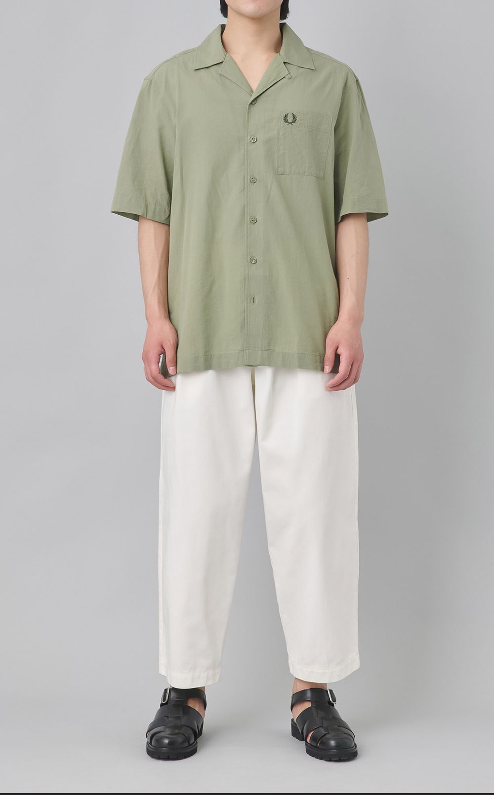 コットン1タックパンツ