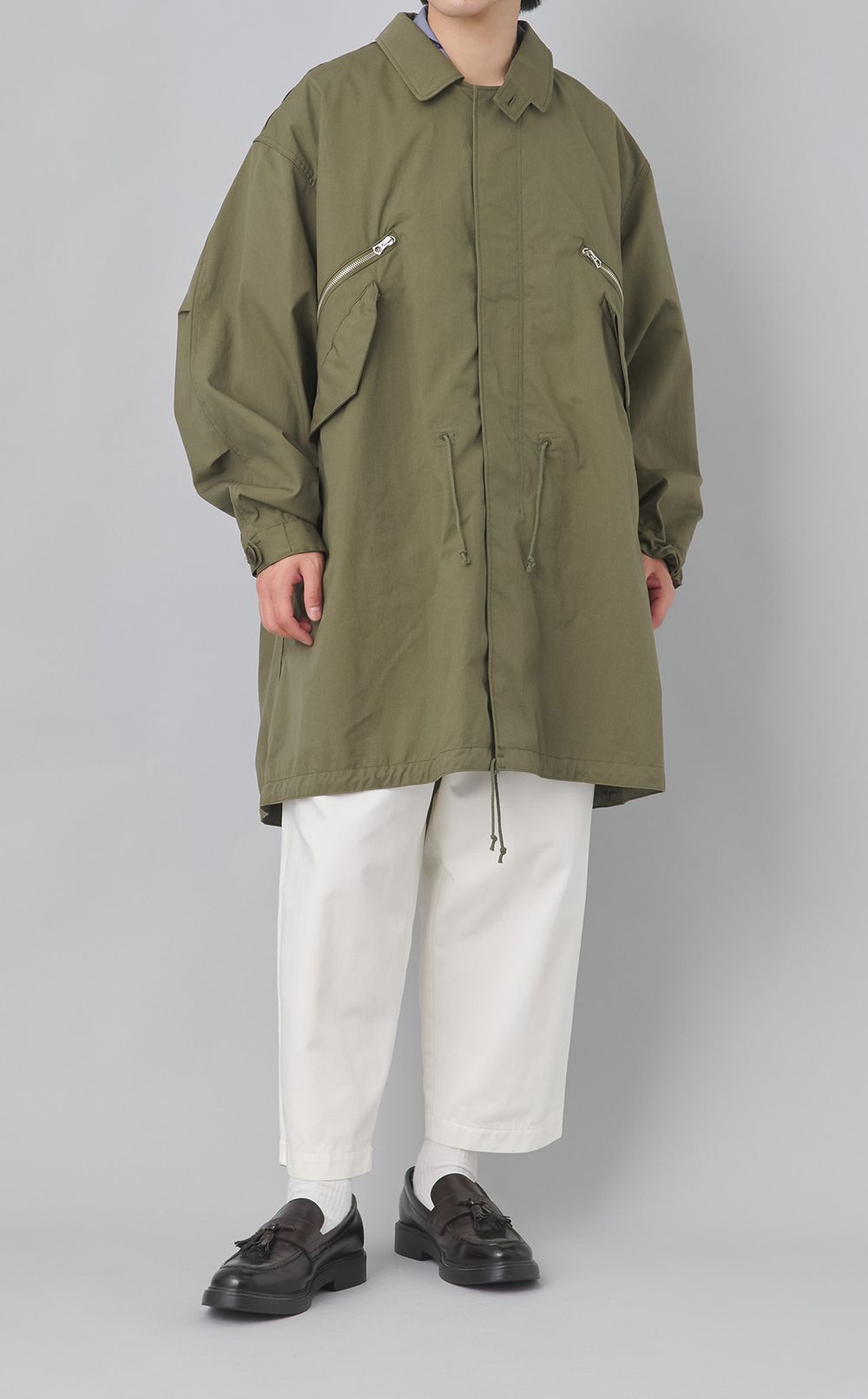 コットン1タックパンツ