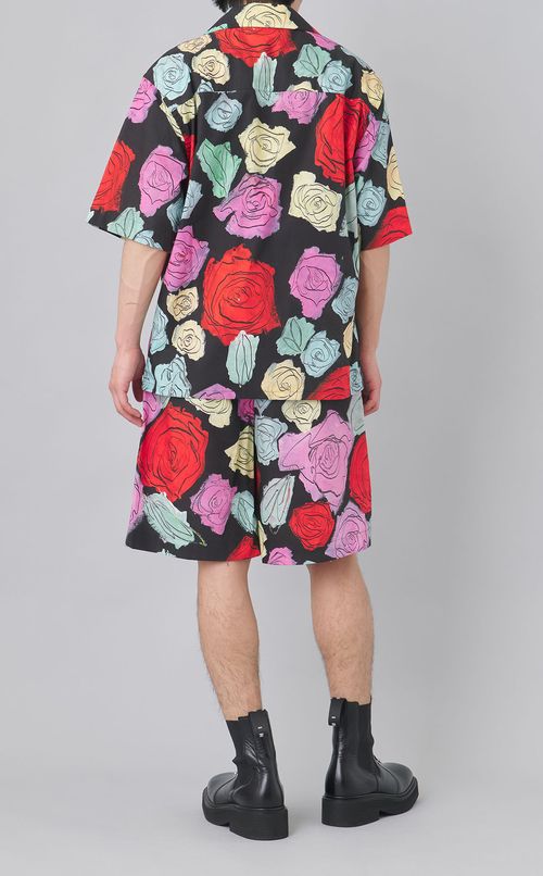 ローズプリントショートスリーブシャツ