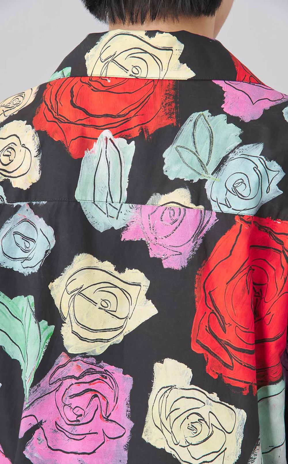 ローズプリントショートスリーブシャツ
