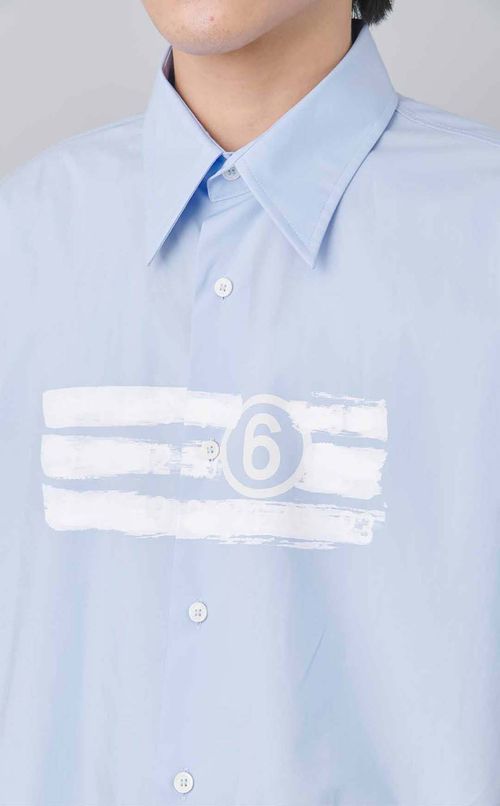 コットンプリントショートスリーブシャツ