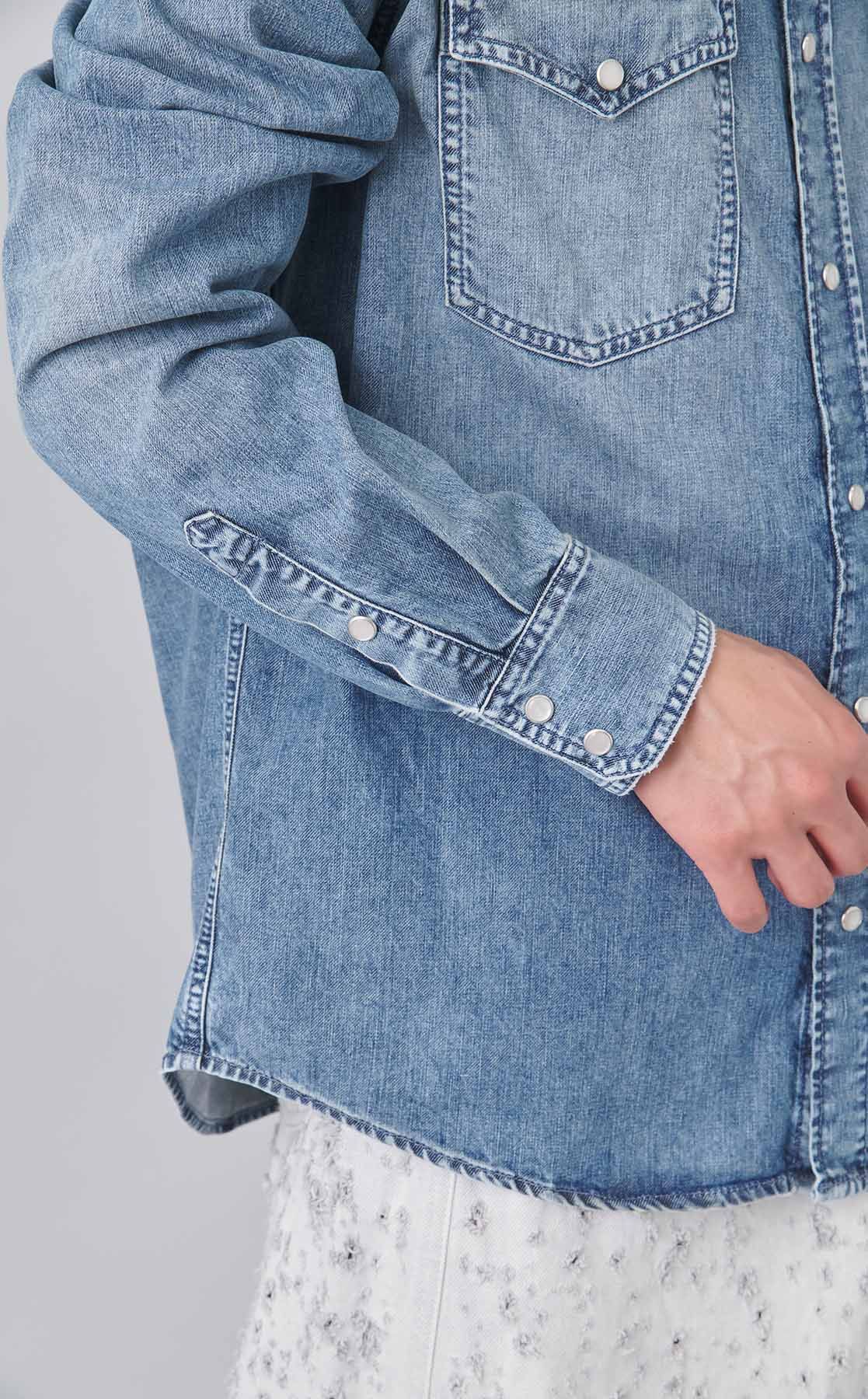 MM6 Maison Margiela｜プリントデニムシャツ