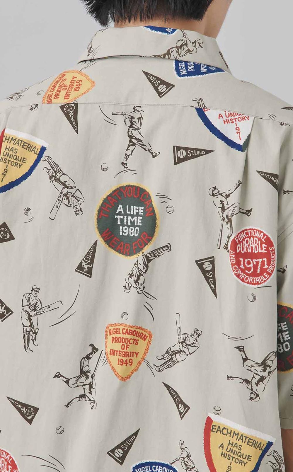 スポーツプリントオープンカラーシャツ