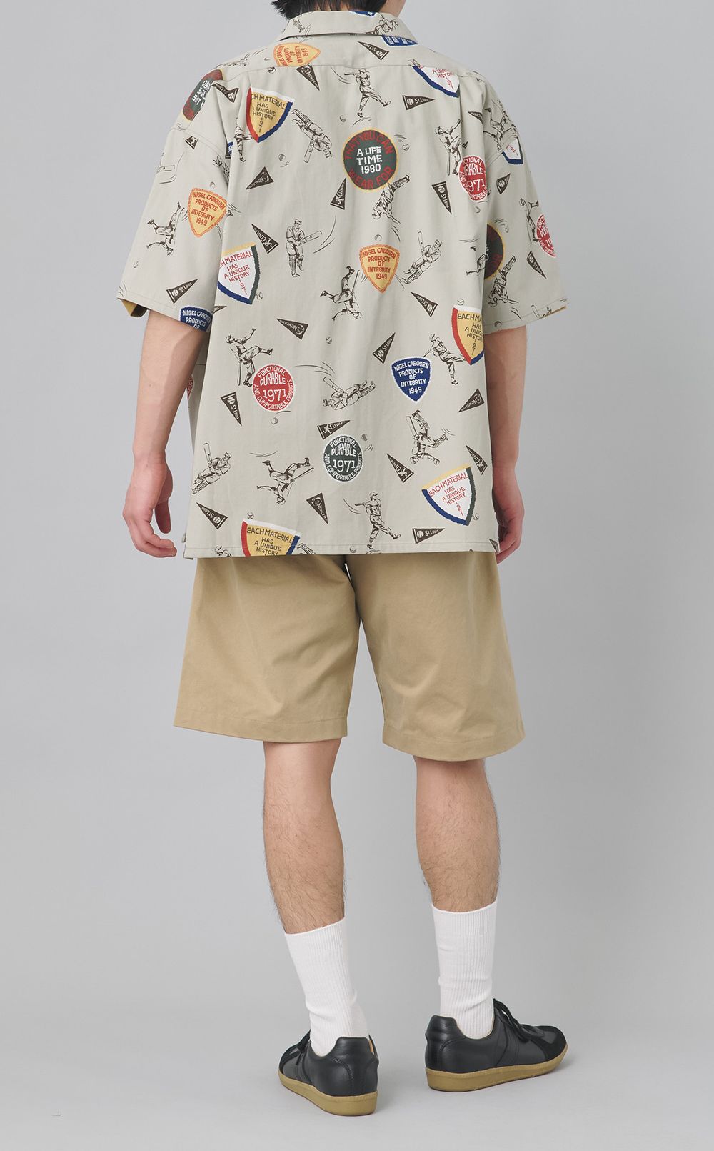 スポーツプリントオープンカラーシャツ