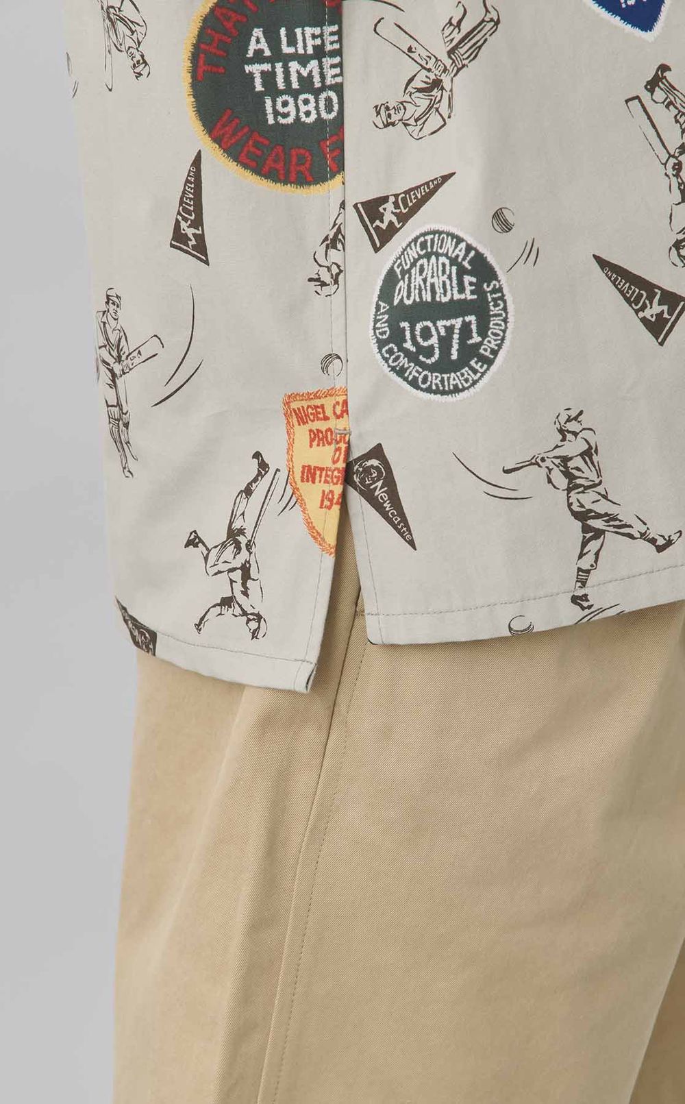 スポーツプリントオープンカラーシャツ