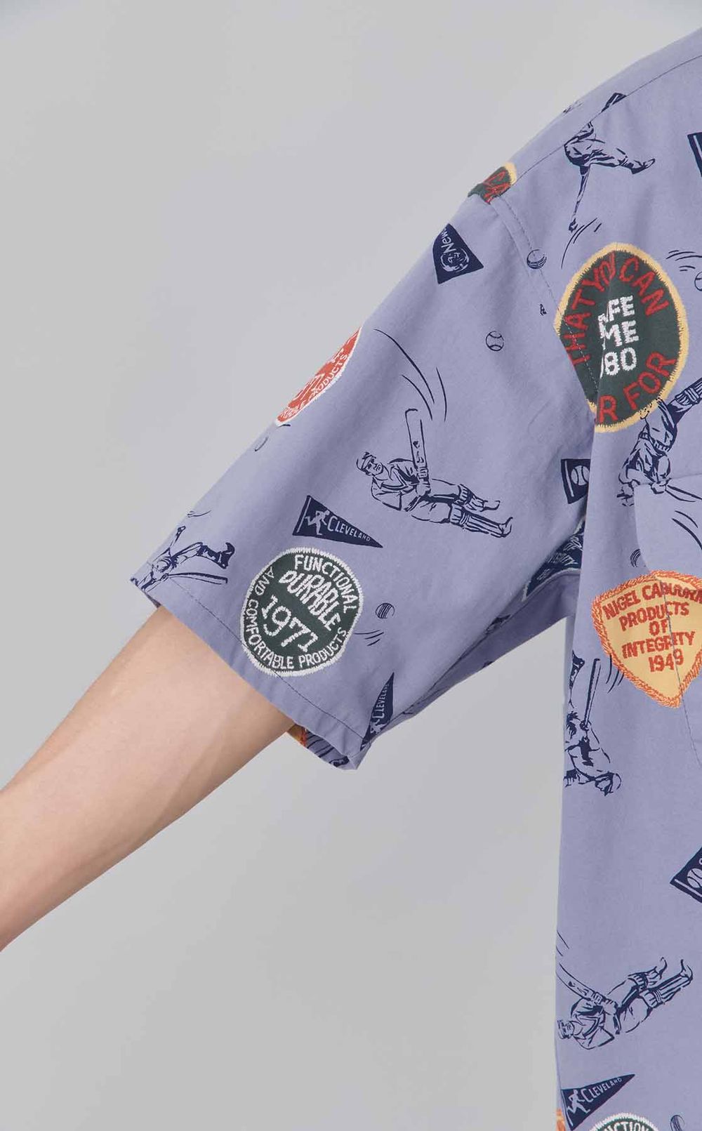 スポーツプリントオープンカラーシャツ