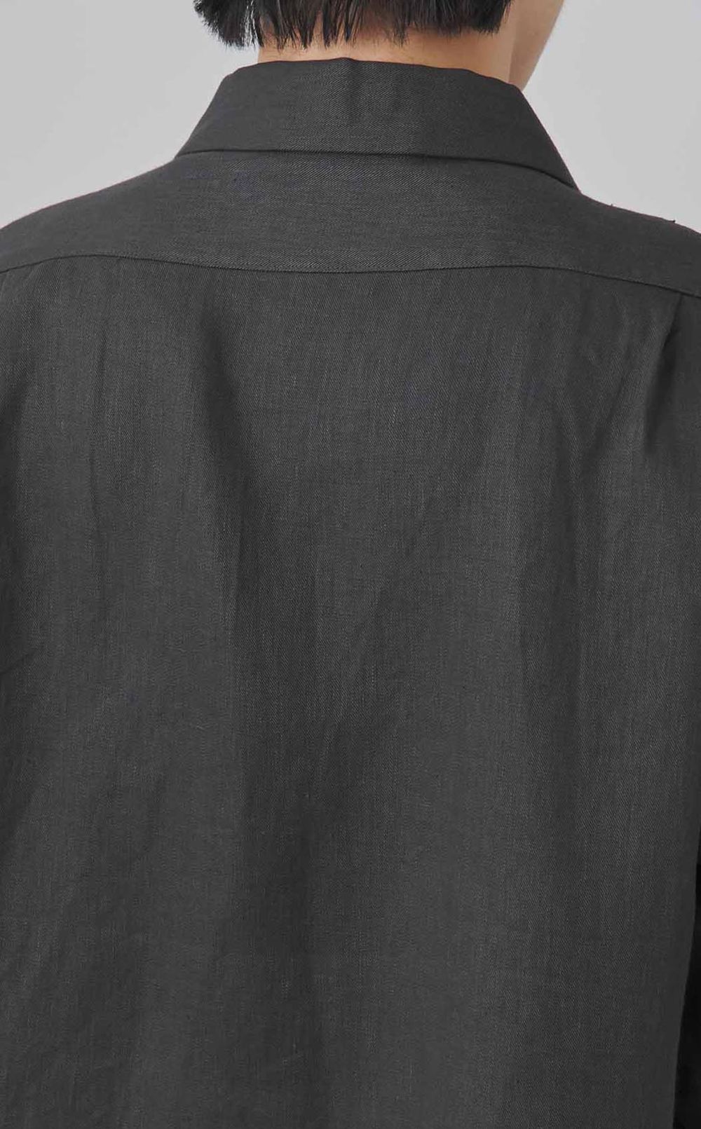 リネンツイルオープンカラーシャツ