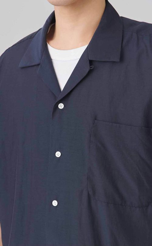 オープンカラーショートスリーブシャツ