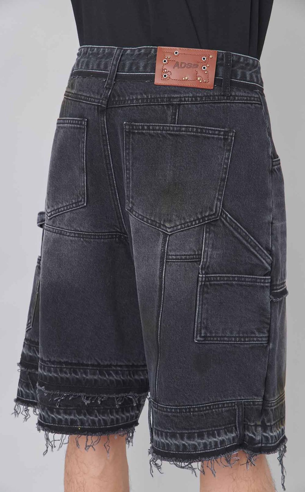 パッチワークデニムショートパンツ