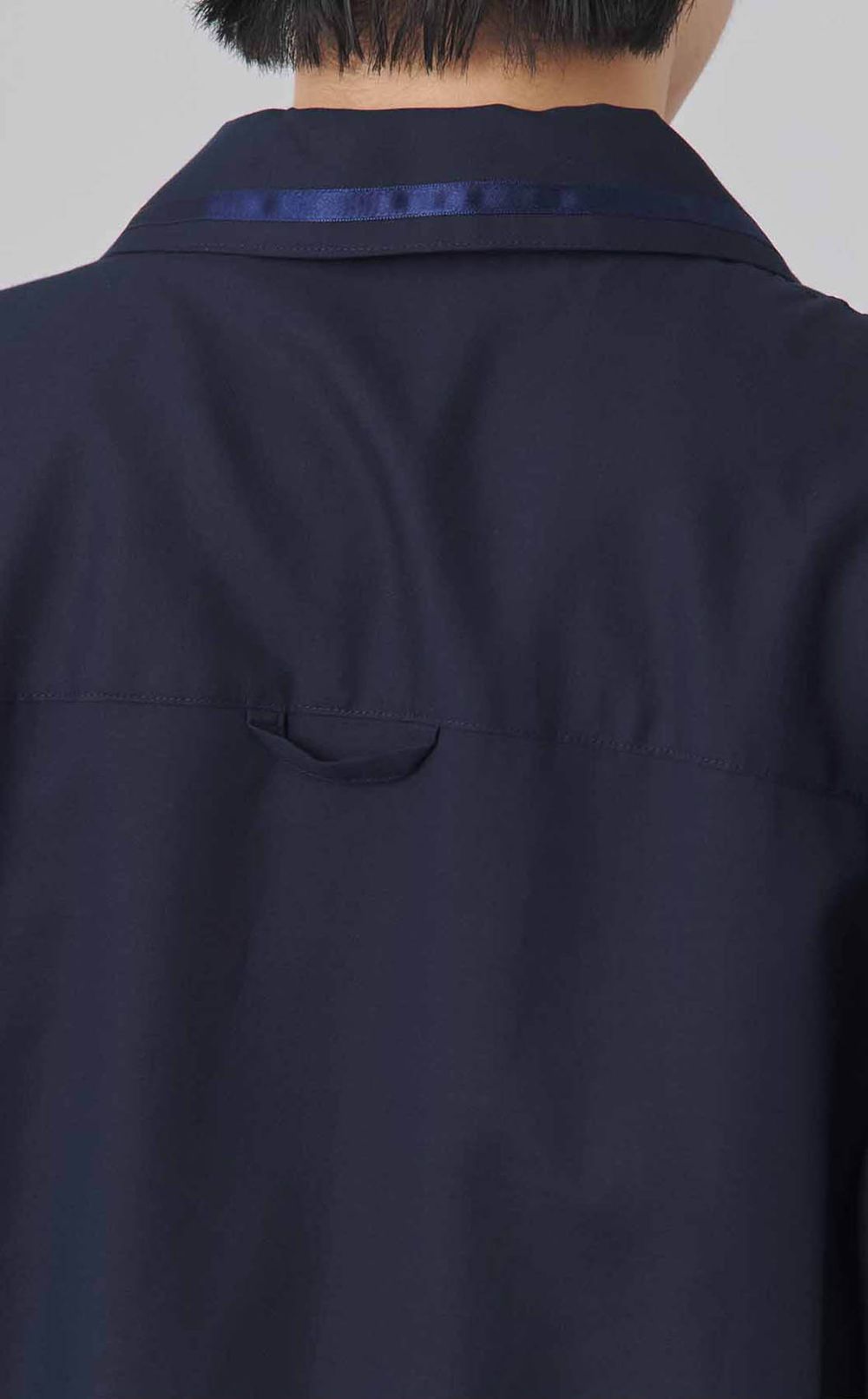 オープンカラーツイルシャツ