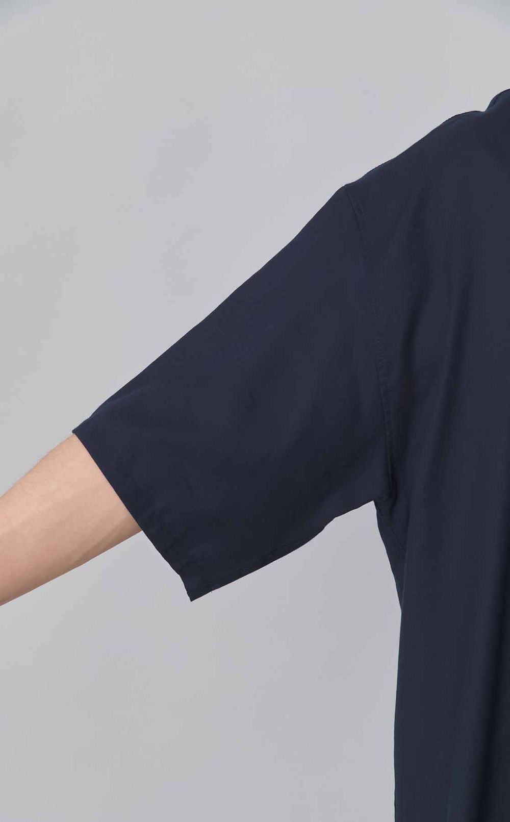 オープンカラーツイルシャツ