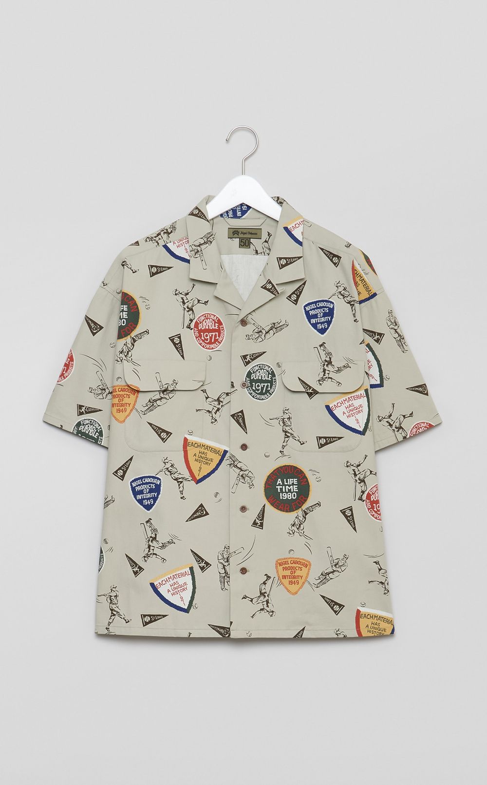 スポーツプリントオープンカラーシャツ