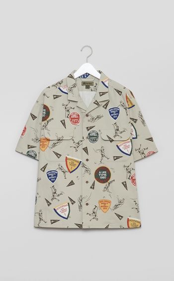 スポーツプリントオープンカラーシャツ