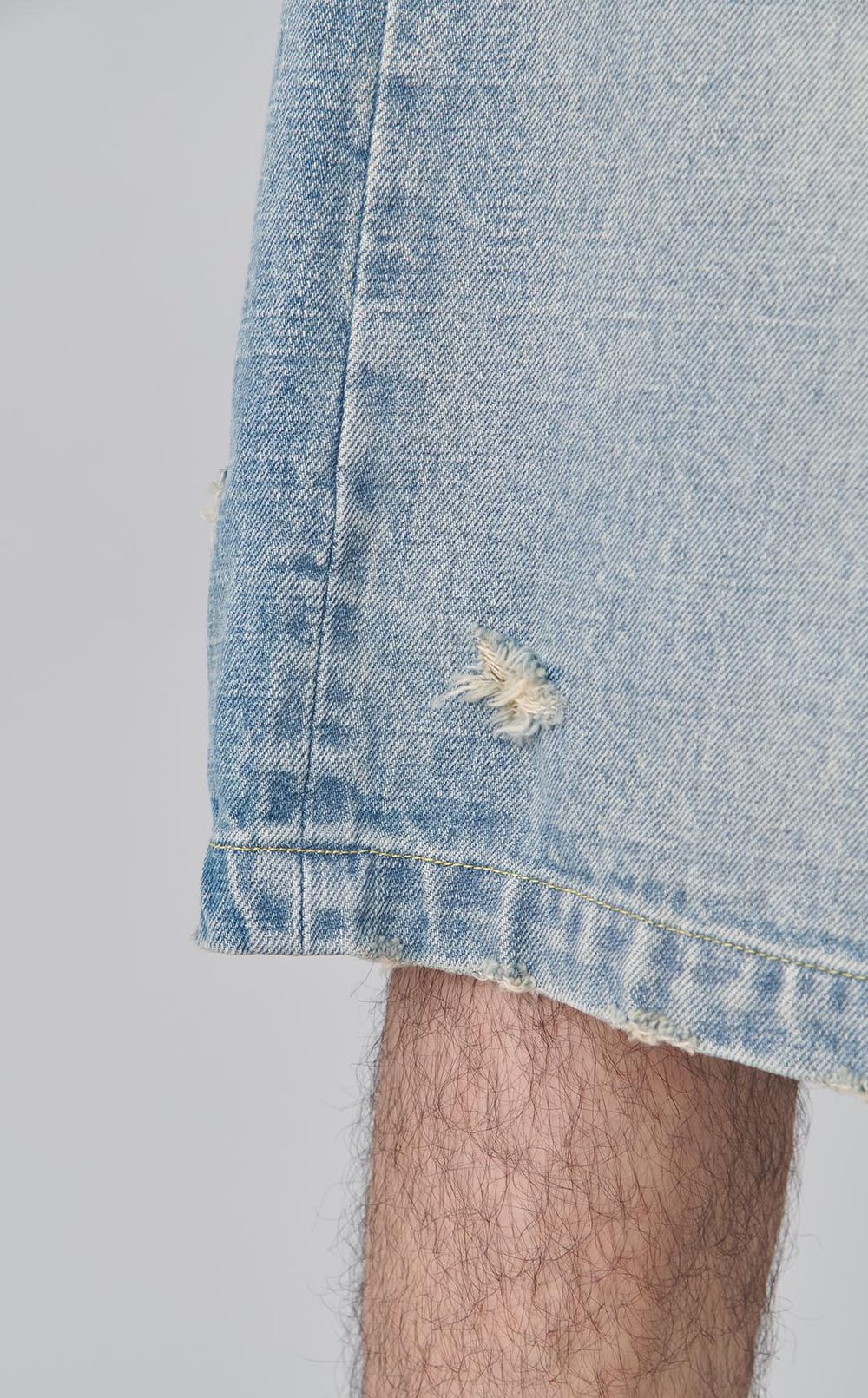 デニムワイドバミューダパンツ