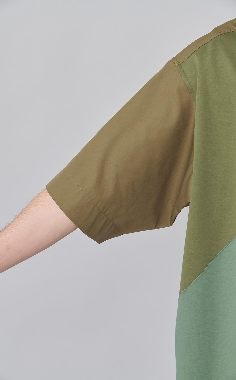 パッチワークバイアスシャツ