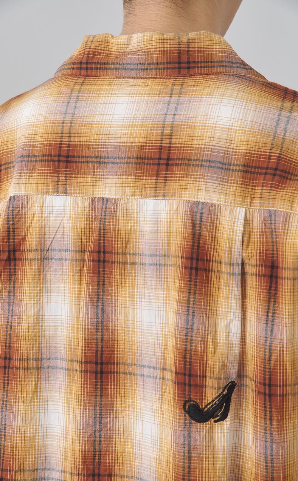 オンブレチェックショートスリーブシャツ