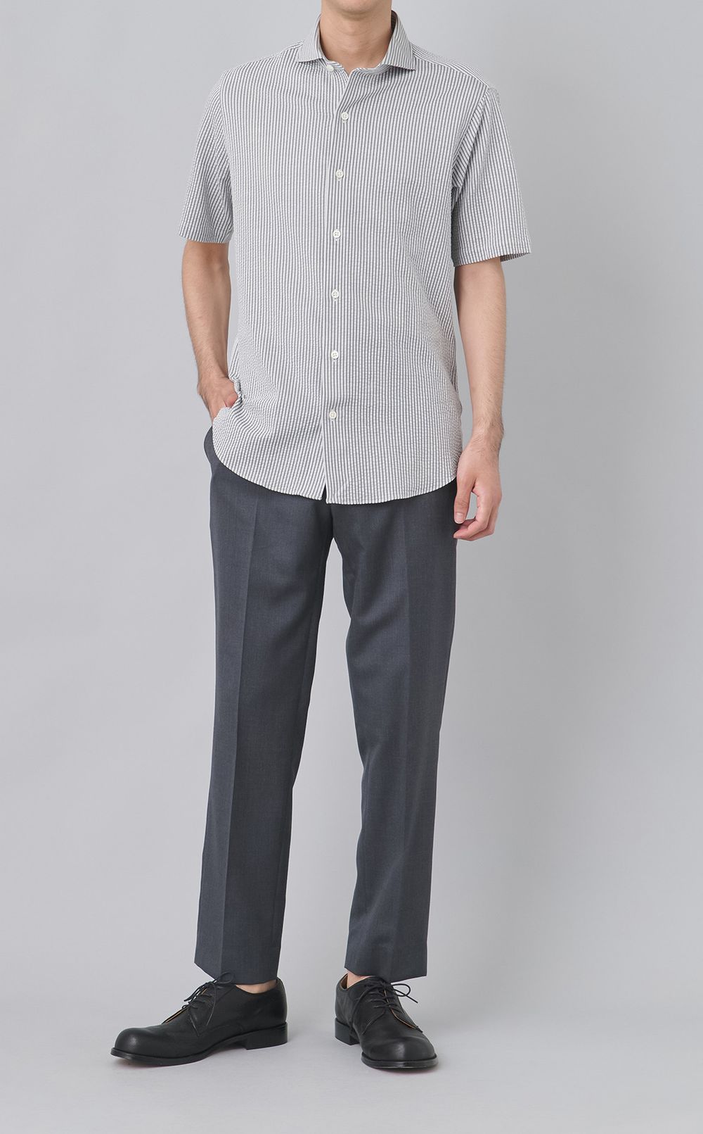 コットンポリエステルニットシャツ