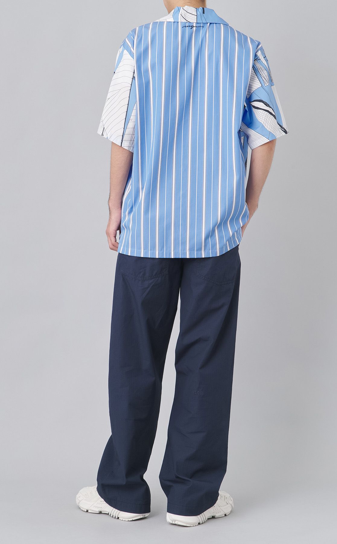 MSGM｜セイルストライプショートスリーブシャツ