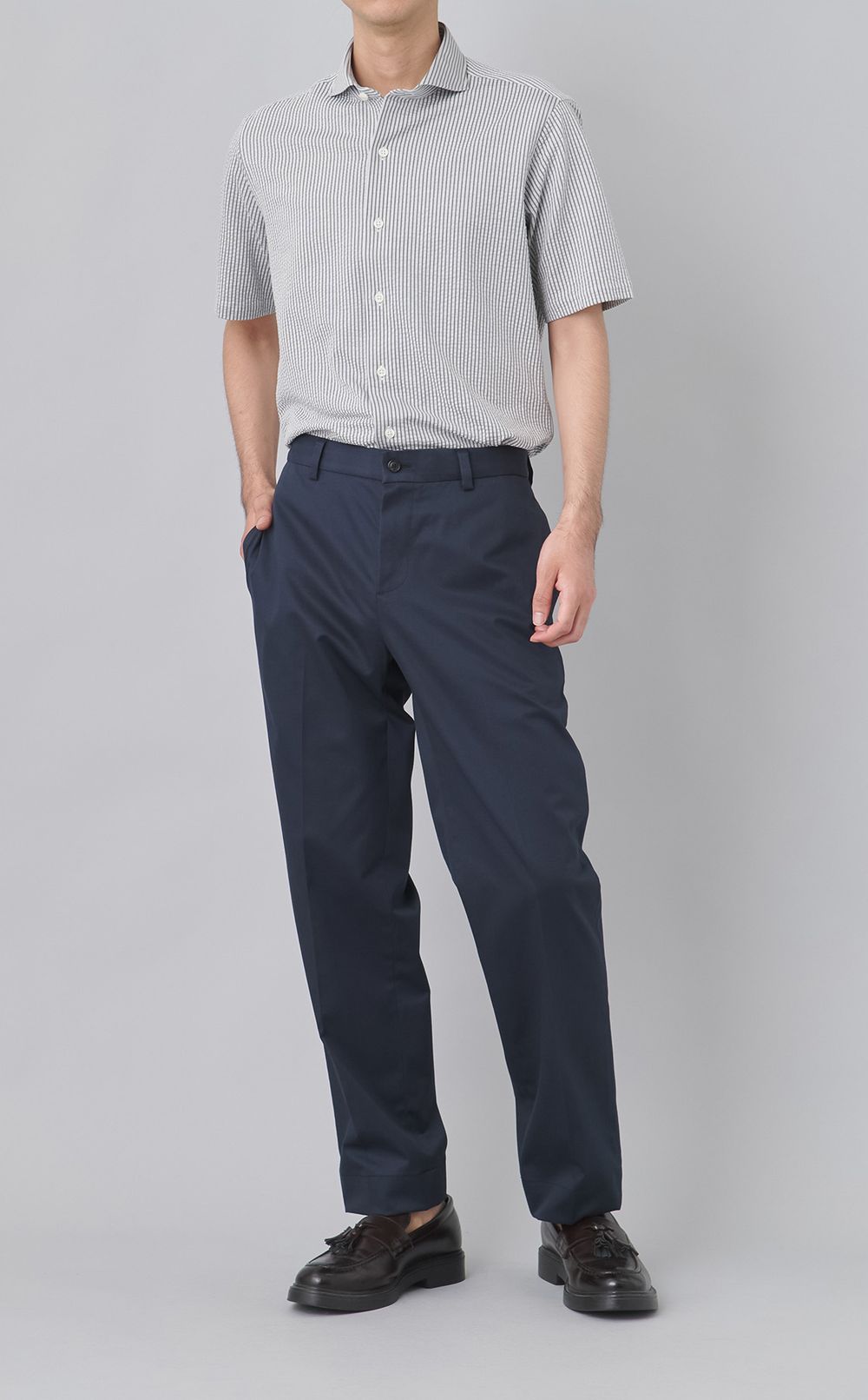 コットンポリエステルニットシャツ