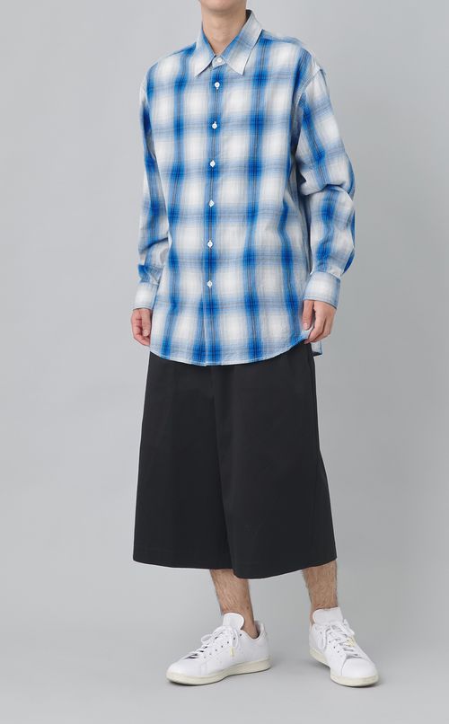 オンブレチェックシャツ