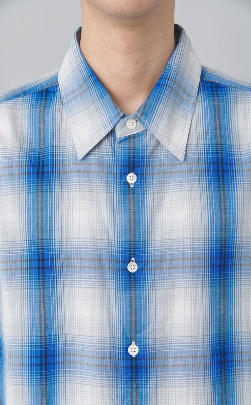 オンブレチェックシャツ