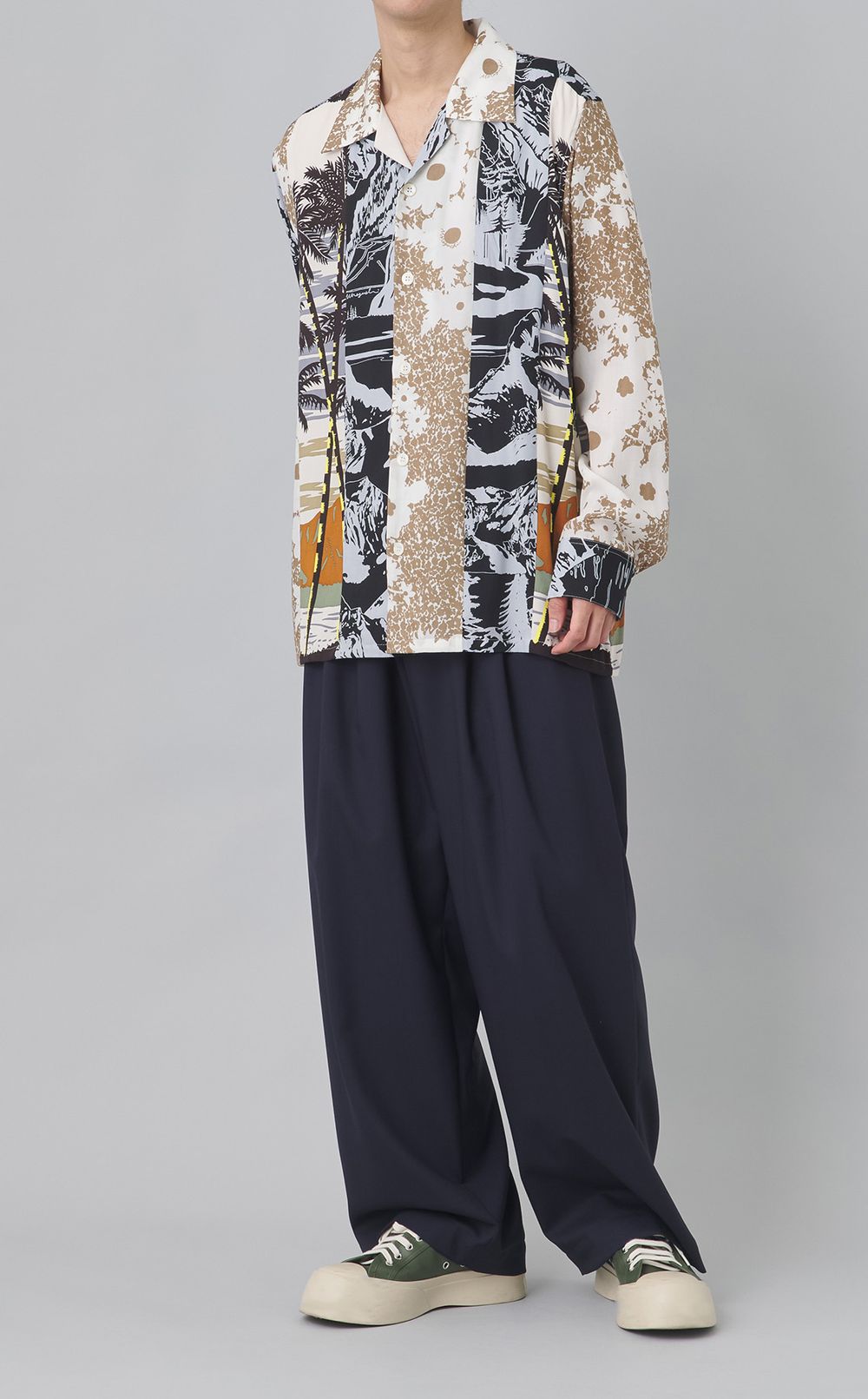 トリプルプリーテッドイージーパンツ