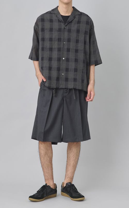 シアーチェックハーフスリーブシャツ