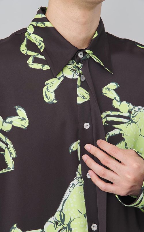 クラブプリントロングスリーブシャツ