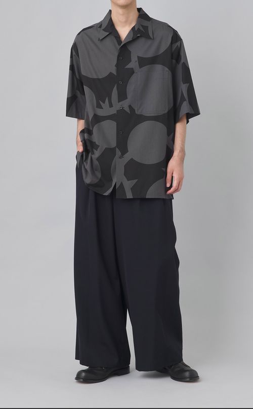 トゲ水玉オープンカラー半袖シャツ