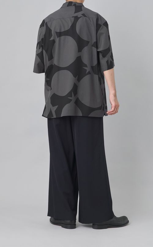 トゲ水玉オープンカラー半袖シャツ