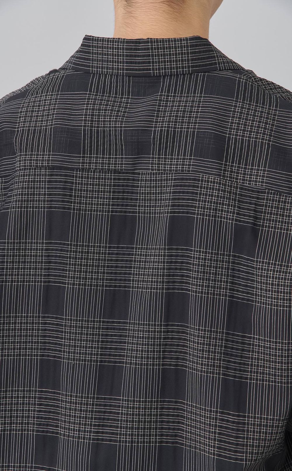 シアーチェックハーフスリーブシャツ