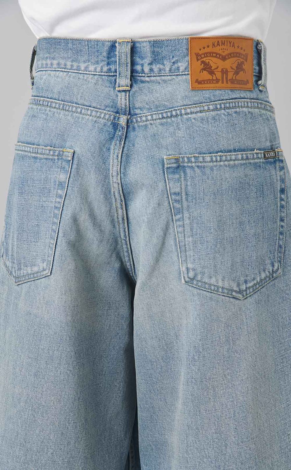 デニムワイドバミューダパンツ