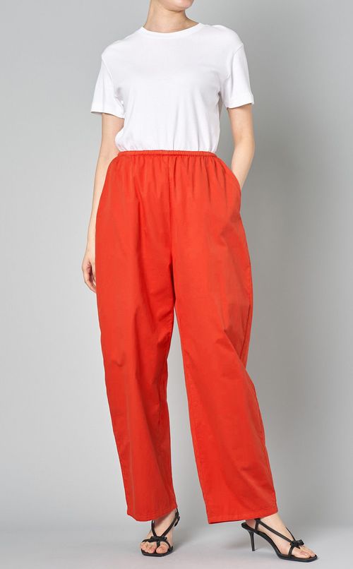 コットンツイルコクーンワイドパンツ