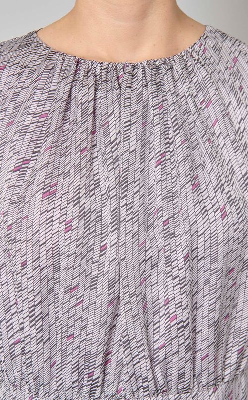 ジオメトリックギャザーワンピース