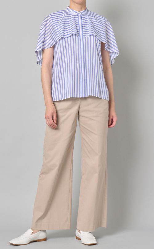 シアーストライプブラウス