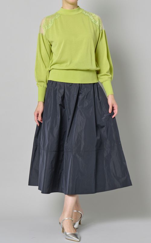 タフタギャザースカート