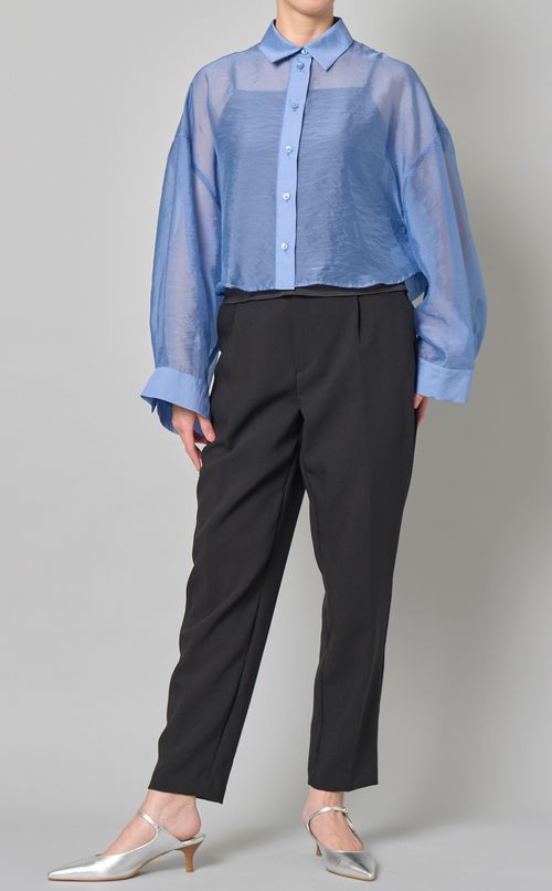 オーガンジーショートブラウス