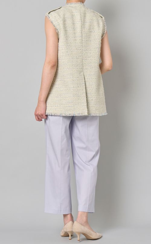 サマーツイードスリーブレスジャケット