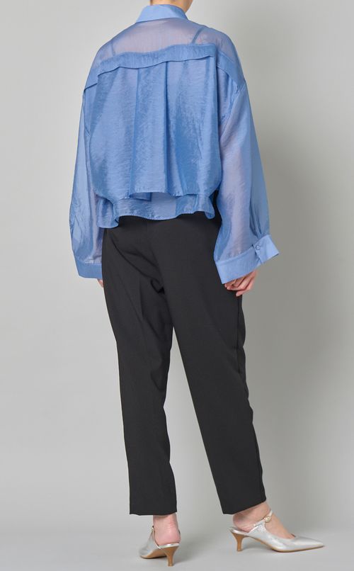 オーガンジーショートブラウス