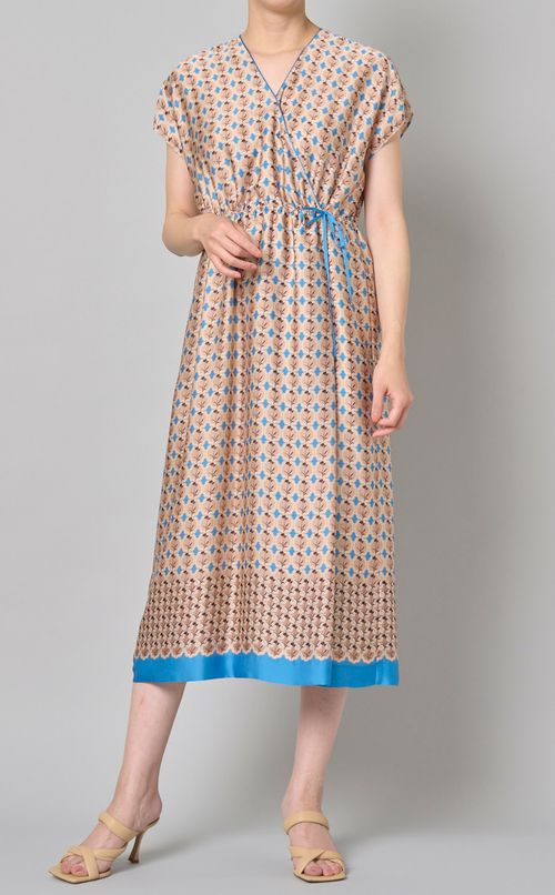 プリントカシュクールワンピース