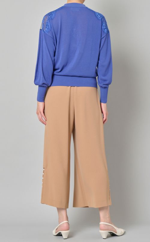 レースドッキングニットプルオーバー