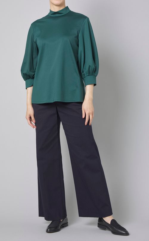 ボリュームスリーブジャージトップス