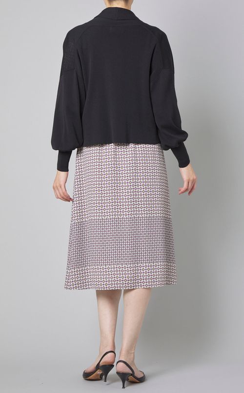 ショートシアーニットカーディガン