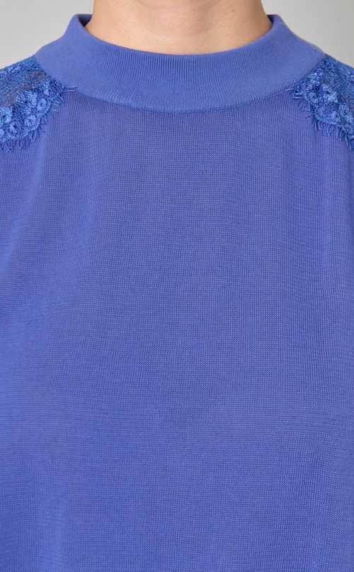 レースドッキングニットプルオーバー