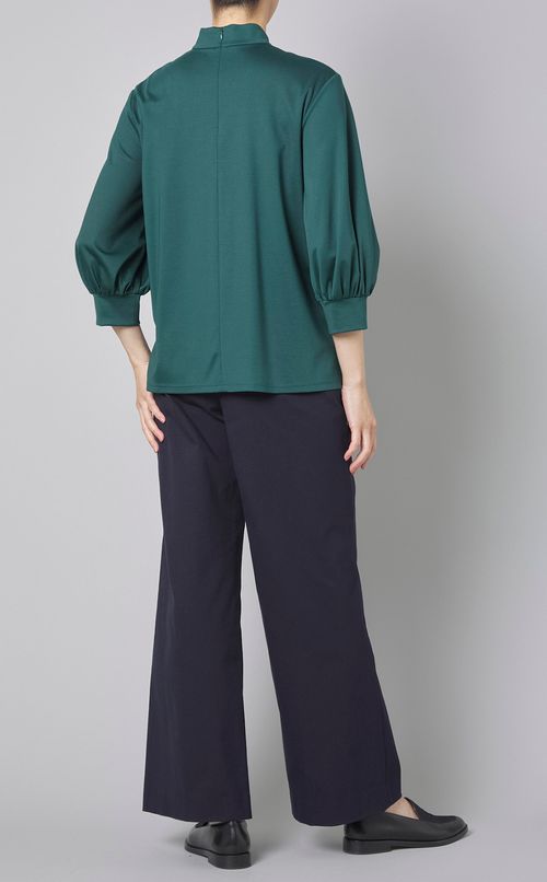 ボリュームスリーブジャージトップス