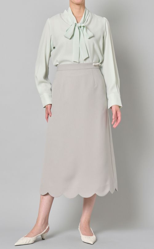 スリットスリーブボウタイブラウス